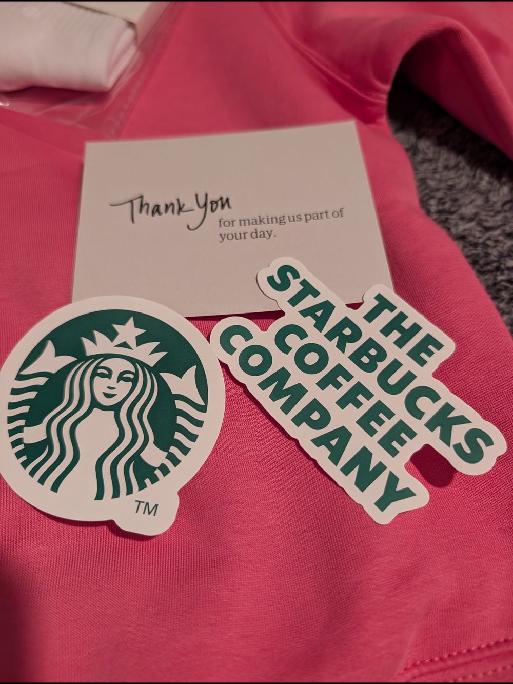 NWT Official Starbucks Pink Drink Bearista Bundle - Hoodie, Hat, Socks, Stickers - Picture 4 of 6
